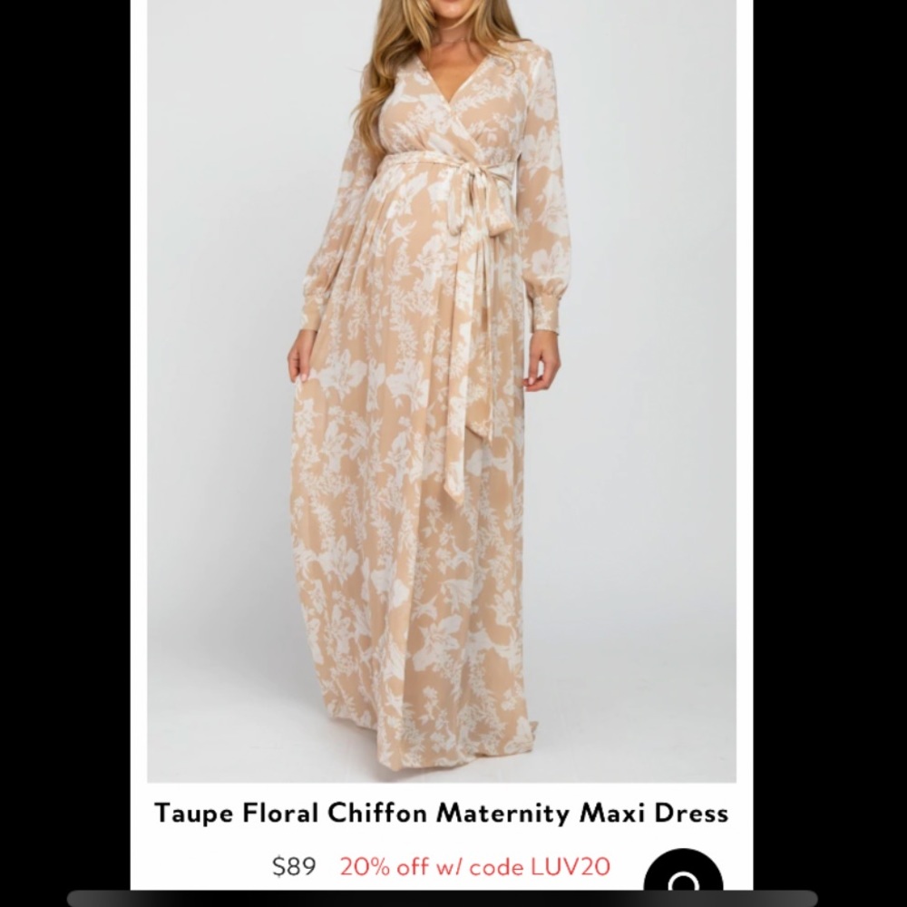 Maternity long sleeve maxi dress